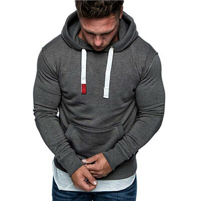 

Mens Winter Slim Hoodie Warm Hooded Sweatshirt Coat Jacket Outwear Sweater