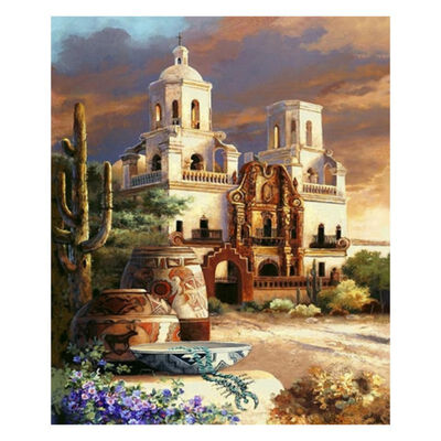 

NEW DIY 3D Diamond Painting European Raining City Castle Sewing Rhinestones Crystal Art Crafts Household Decor And Gift Item