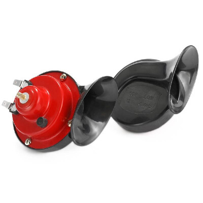 

12V 105-115dB Dual Tone Snail Air Horn Chrome for Train Car Truck Van Boat