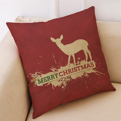 

Tailored New Christmas Cotton Linen Pillow Case Sofa Cushion Cover Home Decor