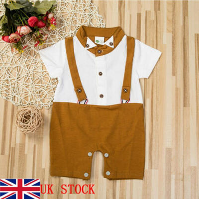 

Fashion Newborn Baby Boy Outfits Clothes Romper Tops Jumpsuit One-Pieces Set UK