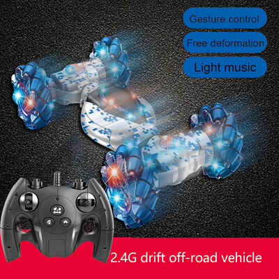 

Siaonvr Xmas Stunt RC Car Gesture Gravity Sensing Twisting VehicleDrift Car Driving Toy