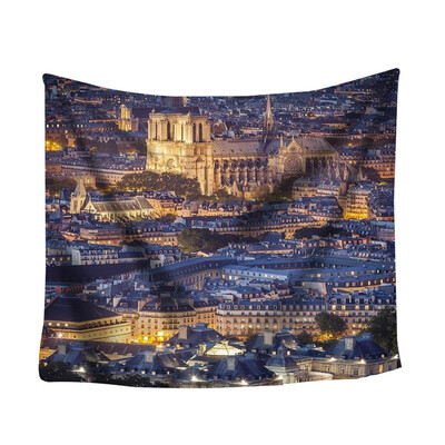 

Gobestart Colorful Print Tapestry Art Room Notre Dame Wall Hanging Tapestry Art Nature