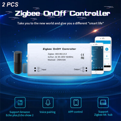 

〖Follure〗2PCS Zigbee OnOff Controller Single Channel Switch For Alexa SmartThings App