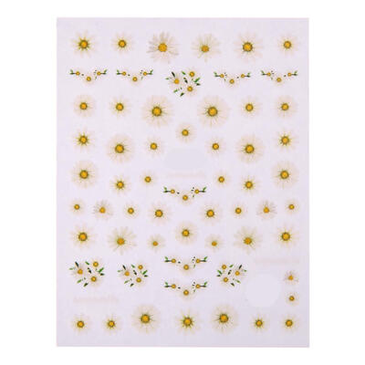 

1pc Colorful Flower Feather Plant Letter Water Transfer Nail Art Sticker