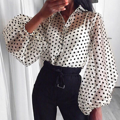 

Tailored Women Slim Low Cut Long Sleeve Blouse Net Tops Punk Gothic Fishnet Shirt