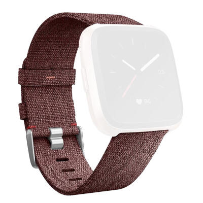 

Canvas Bracelet Watch Band Wrist Strap wBuckle Connector for Fitbit Versa