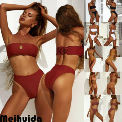 

Women Bikini Sets Padded Bra Tops Thong Bottoms Swimwear Swimsuit Set