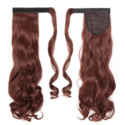 

Long Straight Ponytail Extension Wrap Around Synthetic Hair Extensions One Piece Hairpiece Pony Tail Extension for Women