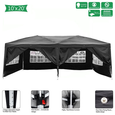 

10x20 POP UP Gazebo Party Wedding Event TentCanopy MarqueeBlack