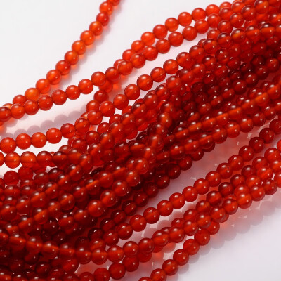 

Gemstone Beads Strands Natural Carnelian Dyed Round 4mm Hole 08mm about 94pcsstrand 1516"