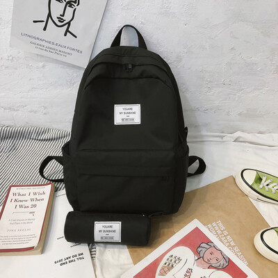 

Tailored Fashion Student Waterproof Backpack Casual Large Capacity Travel 2 Piece Set