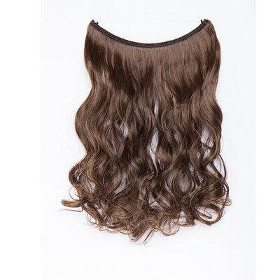 

Invisible Wire No Clips in Hair Extensions Secret Fish Line Hairpieces Silky Straight real natural Synthetic