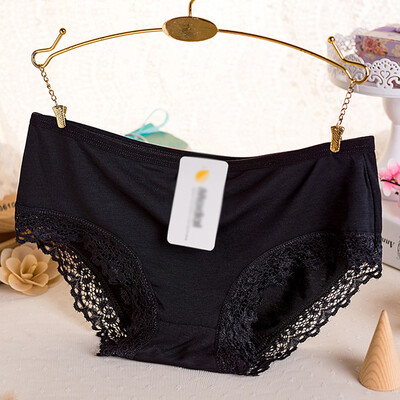 

CharmLeaks Womens Cotton Bikini Panties Lace Trim Underwear Briefs Multi Pack