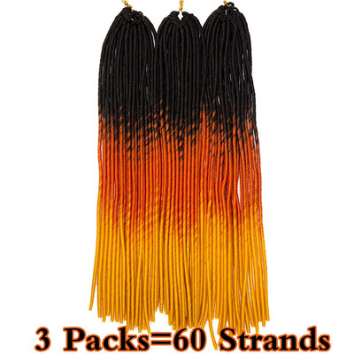 

3 Packs Dreadlocks Crochet Braids Soft Faux Locs Crochet Hair Synthetic Braiding Hair Bomba Goddess Locs Crochet Hair Braids