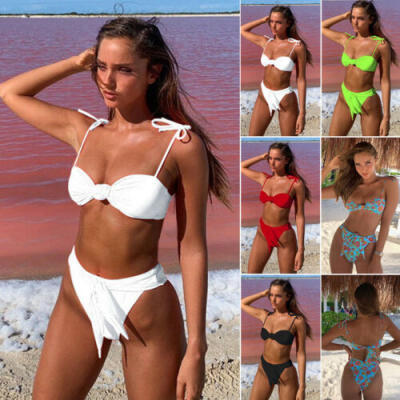 

Women Bandeau Bandage Bikini Padded Set Brazilian Swimwear Beachwear Swimsuit