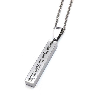 

KPOP Stray Kids Members Birthday Name Pendant Stainless Steel Necklace Boys Girls Couple Necklace Hot Gifts for Fans