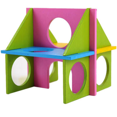 

Pet Interactive Toy Hamster Cage Mouse Rat Wooden Board Gym Exercise Plate