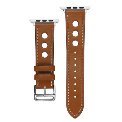 

Leather Big Holes Breathable Watch Band Wrist Strap for iWatch Series 1 2 3