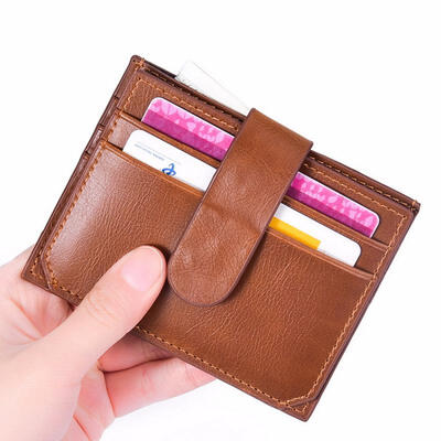 

Mens Small Card And ID Holders Of Drivers License Ultra-thin Whole Frosted Leather Coin Wallet