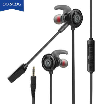 

POLVCDG K1 35mm Wired Sweatproof Gaming In-Ear Earphones w Detachable Mic