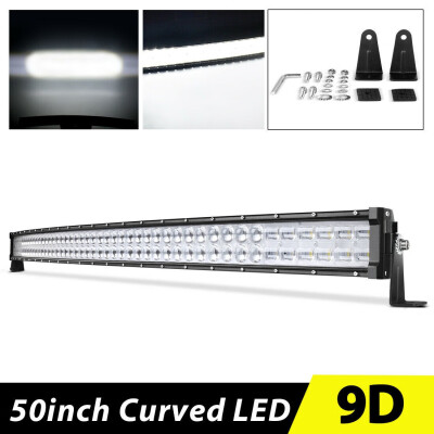 

50inch LED Light Bar Curved 700W 9D Combo Offroad Driving Pickup SUV ATV 4WD 52"