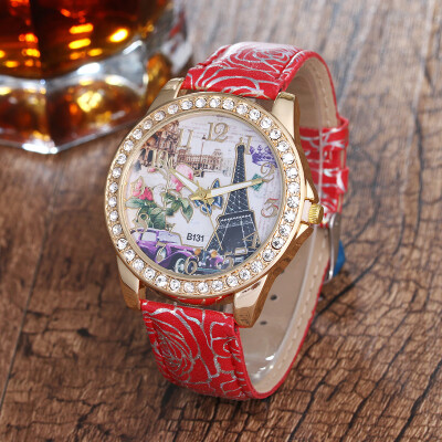 

Xianlejiao Sloggi Bohemian style digital diamond cartoon owl quartz watch hot sale explosion