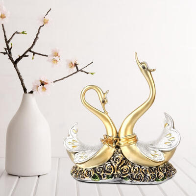 

Greensen Swan Model Ornaments Arts Craft Home Decor for Desktop Television Stand