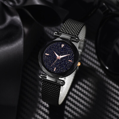 

RM Simple Cool Fashion Without Digital Star Sky Dial Ladie Mesh With Quartz Watch
