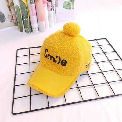 

Childrens Hat Womens autumn&winter Korean version lambswood baseball cap boy girls cap casual all-around warm hat trend