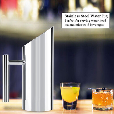 

Stainless Steel Water Jug with Ice Guard Cold Drinking Pitcher Home Hotel Serving Tool Stainless Steel Cold Water Jug