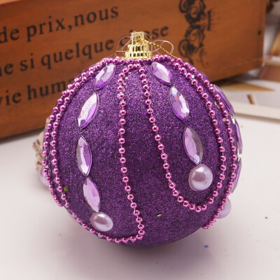 

Gobestart Christmas Rhinestone Glitter Baubles Ball Xmas Tree Ornament Decoration 8CM