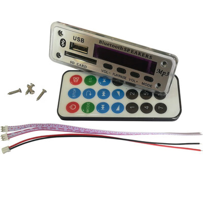

Wireless Bluetooth 50 12V MP3 WMA Decoder Board Audio Lossless APE Module USB TF FM Radio Support Power-off Memory Playback