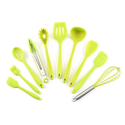 

10Pcs Cooking Kit Silicone Nonstick Cooking Baking Kitchenware Utensil Set