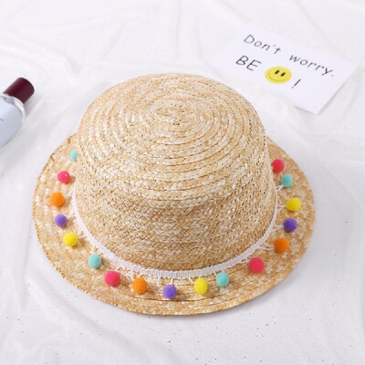

Women Hat Summer Fall Sunscreen Bow Straw Weaving Hat Wide Brim Travel Beach Hats Suns Visor UV Protection Cap
