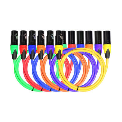 

6pcs 1m328ft Colorful XLR 3Pin Male to Female MF Microphone Audio Cable