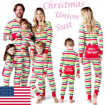 

Family Matching Christmas Pajamas PJs Sets Xmas Sleepwear Nightwear Kids Adult