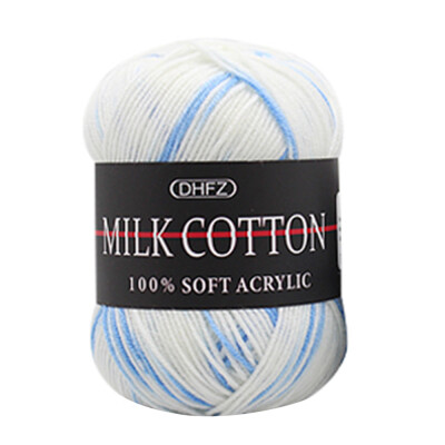 

Gobestart Colorful Hand Knitting 50g Knitting Crochet Milk Soft Baby Cotton Wool Yarn A