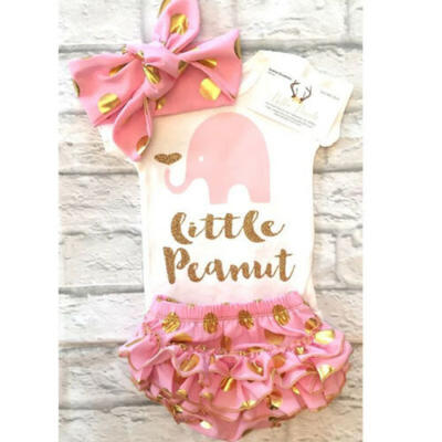 

Newborn Baby Girl Floral Romper TopRuffle ShortsHeadband Outfits Clothes Set