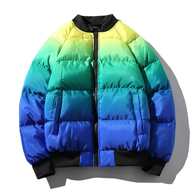 

Toponeto Mens New Fashion Casual Loose Tie Dyeing Color Thickened Uniform Coat