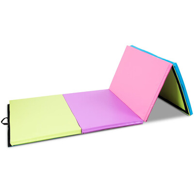 

4 x 10 x 2" Multicolor Portable Folding PU Gymnastics Mat