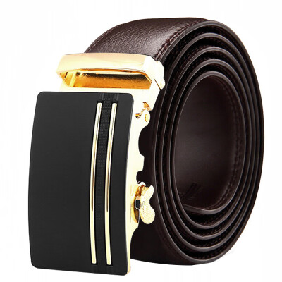 

Luxury 2019 Genuine Leather Belts Men Fashion Top sale balck Belt Men BRAND Automatic Buckle Metal brown Male belt