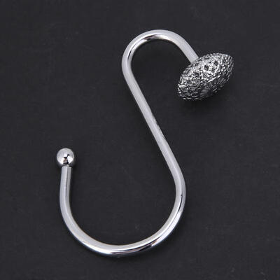

Greensen 12 Pcs -shaped Iron Curtain Hook Decorative Hanger for Bath Shower Curtain