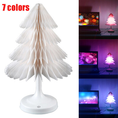 

〖Follure〗Christmas Xmas Tree LED Lights Folding USB Book Lamp Bedroom Decor Children Gif