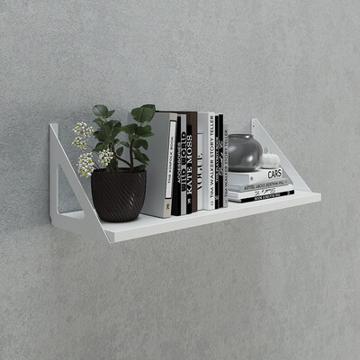 

Midas Wall Shelf Wall Shelf Shelf Set Top Box Shelf Storage Shelf Bookshelf Wall Separator White 12983 60x20x18cm