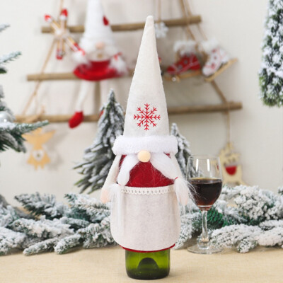 

New Christmas Snowman Wine Bottle Bags Cover Xmas Dinner Party Table Christmas Decorations