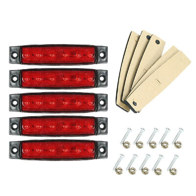 

5PCS 6 LED Amber Side Marker Light Indicator 12V for Truck Bus Boat RV Lorries Jeep SUV Yellow