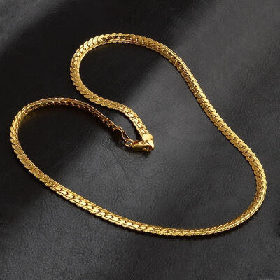 

Mens Womens Kids 18K Gold Plated Cuban Curb Link Chain Necklace Jewelry