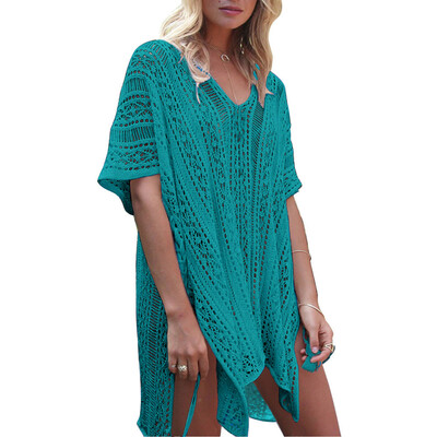 

Roseonmyhand Women Bathing Beach Cover Up Dress Bikini Swimsuit Swimwear Crochet Smock