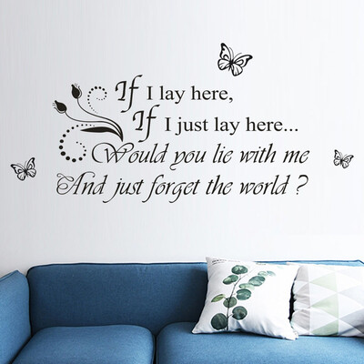 

〖Follure〗If I Lay Here Home Decor Wall Sticker Decal Bedroom Vinyl Art Mural
